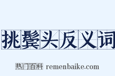 挑鬓头反义词是什么意思的图片